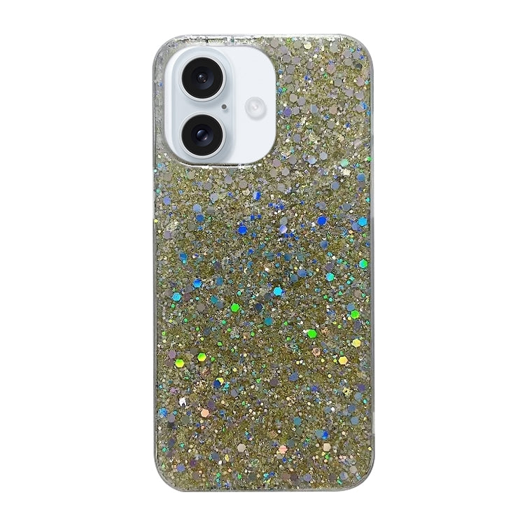 Glitter Sequins Epoxy TPU Phone Case, For iPhone 16 Plus, For iPhone 16, For iPhone 15 Pro Max