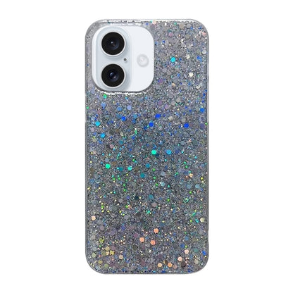 Glitter Sequins Epoxy TPU Phone Case, For iPhone 16 Plus, For iPhone 16, For iPhone 15 Pro Max