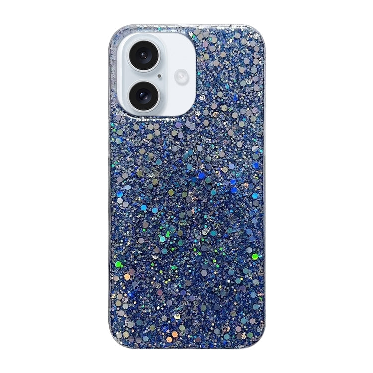 Glitter Sequins Epoxy TPU Phone Case, For iPhone 16 Plus, For iPhone 16, For iPhone 15 Pro Max