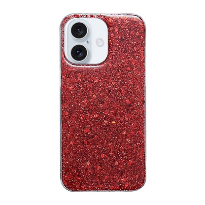 Glitter Sequins Epoxy TPU Phone Case, For iPhone 16 Plus, For iPhone 16, For iPhone 15 Pro Max