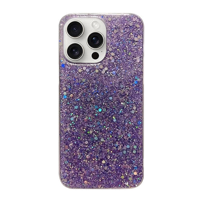 Glitter Sequins Epoxy TPU Phone Case, For iPhone 17e / 16e, For iPhone 16 Pro Max, For iPhone 16 Pro