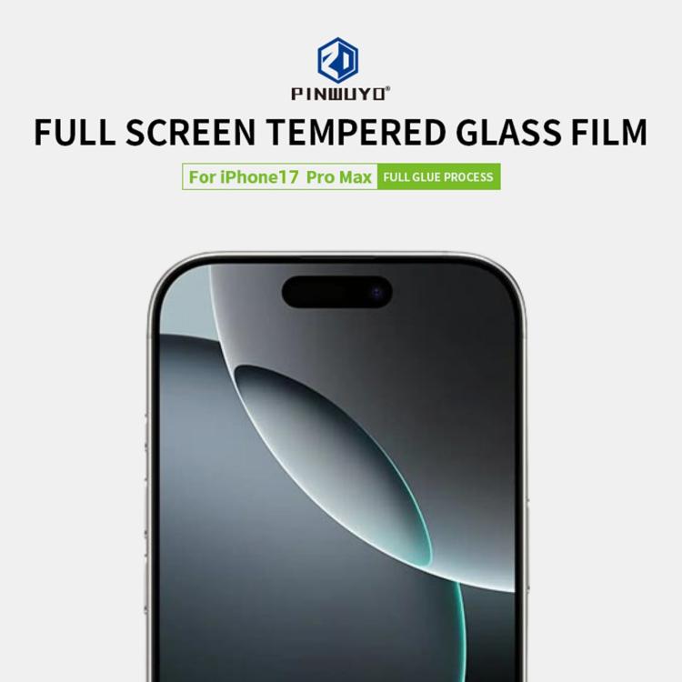 PINWUYO 9H 2.5D Full Screen Tempered Glass Film, For iPhone 17 Pro Max, For iPhone 17 Pro, For iPhone 17, For iPhone Air, For iPhone 16e, For iPhone 16 Pro Max, For iPhone 16 Pro, For iPhone 16 Plus, For iPhone 16, For iPhone 15 Pro Max, For iPhone 15 ...