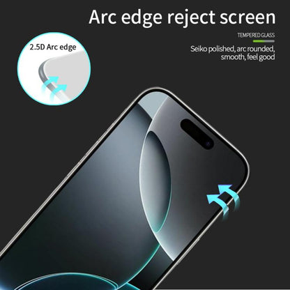 PINWUYO 9H 2.5D Full Screen Tempered Glass Film, For iPhone 17 Pro Max, For iPhone 17 Pro, For iPhone 17, For iPhone Air, For iPhone 16e, For iPhone 16 Pro Max, For iPhone 16 Pro, For iPhone 16 Plus, For iPhone 16, For iPhone 15 Pro Max, For iPhone 15 ...