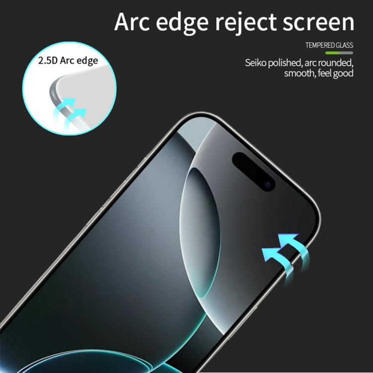 MOFI 9H 2.5D Full Screen Tempered Glass Film, For iPhone 17 Pro Max, For iPhone 17 Pro, For iPhone 17, For iPhone Air, For iPhone 16e, For iPhone 16 Pro Max, For iPhone 16 Pro, For iPhone 16 Plus, For iPhone 16, For iPhone 15 Pro Max, For iPhone 15 Pro...