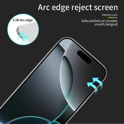 MOFI 9H 2.5D Full Screen Tempered Glass Film, For iPhone 17 Pro Max, For iPhone 17 Pro, For iPhone 17, For iPhone Air, For iPhone 16e, For iPhone 16 Pro Max, For iPhone 16 Pro, For iPhone 16 Plus, For iPhone 16, For iPhone 15 Pro Max, For iPhone 15 Pro...