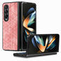 Geometric Leather Back Cover Phone Case, For Samsung Galaxy Z Fold6, For Samsung Galaxy Z Fold5, For Samsung Galaxy Z Fold4, For Samsung Galaxy Z Fold3 5G