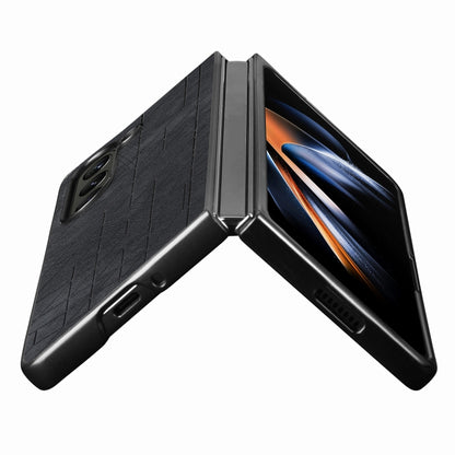 Geometric Leather Back Cover Phone Case, For Samsung Galaxy Z Fold6, For Samsung Galaxy Z Fold5, For Samsung Galaxy Z Fold4, For Samsung Galaxy Z Fold3 5G