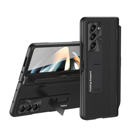 Integrated Folding Hinge Leather Phone Case, No Pen, For Samsung Galaxy Z Fold6, For  Samsung Galaxy Z Fold5 5G