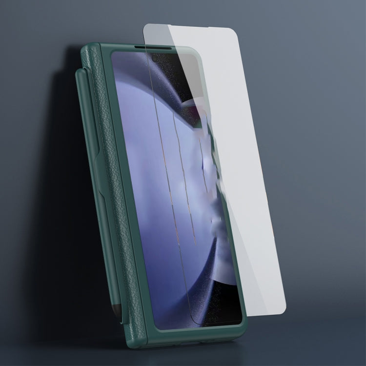 Integrated Folding Hinge Leather Phone Case, No Pen, For Samsung Galaxy Z Fold6, For  Samsung Galaxy Z Fold5 5G