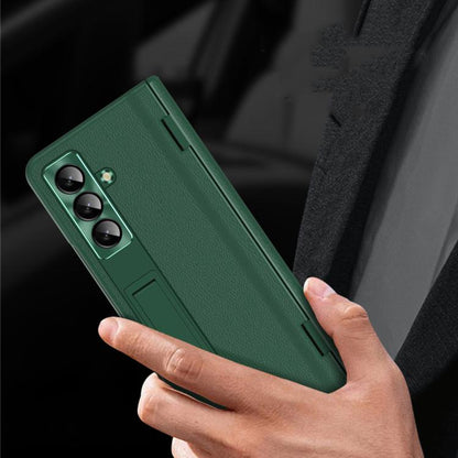 Shell-membrane Integrated Hinge All-around Leather Folding Phone Case, For Samsung Galaxy Z Fold7 5G, For Samsung Galaxy Z Fold6 5G, For Samsung Galaxy Z Fold5 5G