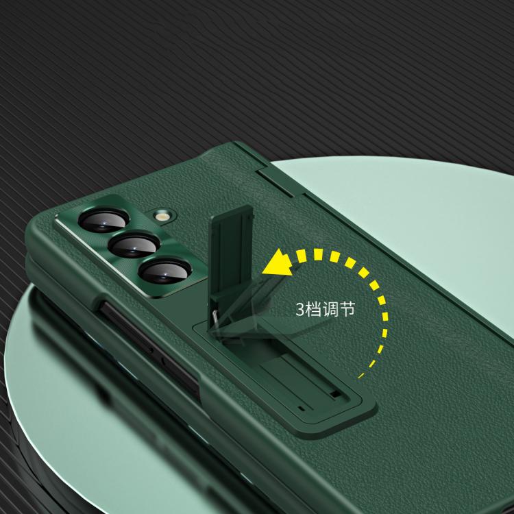 Shell-membrane Integrated Hinge All-around Leather Folding Phone Case, For Samsung Galaxy Z Fold7 5G, For Samsung Galaxy Z Fold6 5G, For Samsung Galaxy Z Fold5 5G