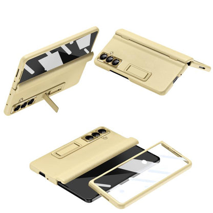 Shell-membrane Integrated Hinge All-around Leather Folding Phone Case, For Galaxy Z Fold8 Ultra 5G, For Galaxy Z Fold7 5G, For Galaxy Z Fold6 5G, For Galaxy Z Fold5 5G