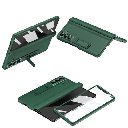 Shell-membrane Integrated Hinge All-around Leather Folding Phone Case, For Galaxy Z Fold8 Ultra 5G, For Galaxy Z Fold7 5G, For Galaxy Z Fold6 5G, For Galaxy Z Fold5 5G