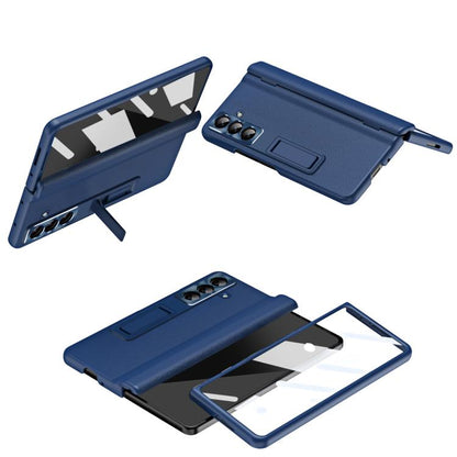 Shell-membrane Integrated Hinge All-around Leather Folding Phone Case, For Galaxy Z Fold8 Ultra 5G, For Galaxy Z Fold7 5G, For Galaxy Z Fold6 5G, For Galaxy Z Fold5 5G