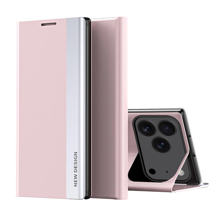 Side Electroplated Adsorption Leather Phone Case, For iPhone 18 Pro / 17 Pro, For iPhone 18 Pro Max / 17 Pro Max, For iPhone 17e / 16e
