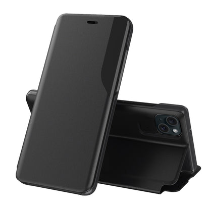 Side Display Flip Leather Phone Case, For iPhone 15