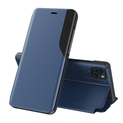Side Display Flip Leather Phone Case, For iPhone 15