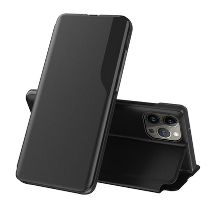 Side Display Flip Leather Phone Case, For iPhone 16, For iPhone 15 Pro Max, For iPhone 15 Pro, For iPhone 15 Plus