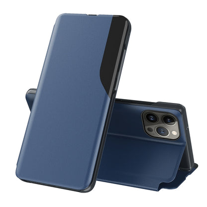 Side Display Flip Leather Phone Case, For iPhone 16, For iPhone 15 Pro Max, For iPhone 15 Pro, For iPhone 15 Plus