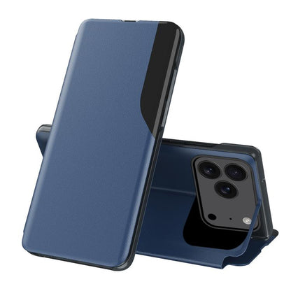 Side Display Flip Leather Phone Case, For iPhone 17e / 16e, For iPhone 17 Pro Max, For iPhone 17 Pro, For iPhone 17
