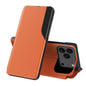 Side Display Flip Leather Phone Case, For iPhone 17e / 16e, For iPhone 17 Pro Max, For iPhone 17 Pro, For iPhone 17