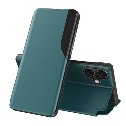 Side Display Flip Leather Phone Case, For iPhone 17e / 16e, For iPhone 17 Pro Max, For iPhone 17 Pro, For iPhone 17