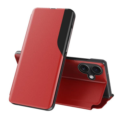 Side Display Flip Leather Phone Case, For iPhone 17e / 16e, For iPhone 17 Pro Max, For iPhone 17 Pro, For iPhone 17