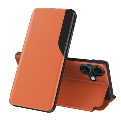 Side Display Flip Leather Phone Case, For iPhone 17e / 16e, For iPhone 17 Pro Max, For iPhone 17 Pro, For iPhone 17