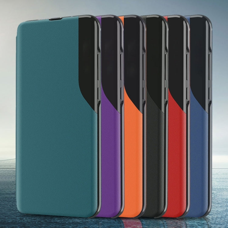 Side Display Flip Leather Phone Case, For iPhone 17e / 16e, For iPhone 17 Pro Max, For iPhone 17 Pro, For iPhone 17