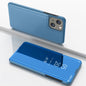 Plated Mirror Horizontal Flip Leather Phone Case with Holder