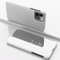 Plated Mirror Horizontal Flip Leather Phone Case with Holder, For iPhone 17, For iPhone Air, For iPhone 16 Pro Max