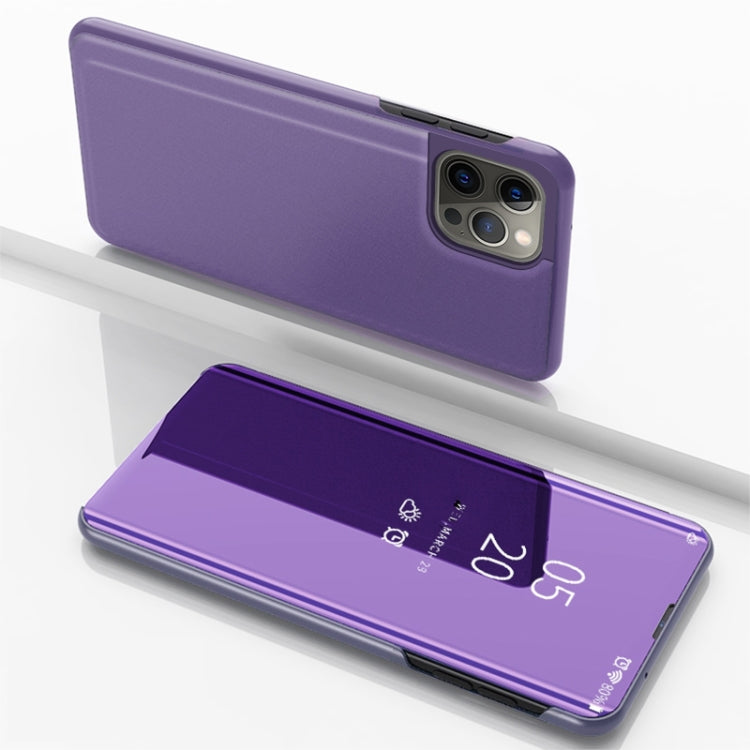 Plated Mirror Horizontal Flip Leather Phone Case with Holder, For iPhone 17, For iPhone Air, For iPhone 16 Pro Max