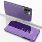 Plated Mirror Horizontal Flip Leather Phone Case with Holder, For iPhone 17, For iPhone Air, For iPhone 16 Pro Max