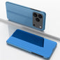 Plated Mirror Horizontal Flip Leather Phone Case with Holder