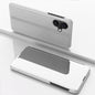 Plated Mirror Horizontal Flip Leather Phone Case with Holder, For iPhone 17, For iPhone Air, For iPhone 16 Pro Max