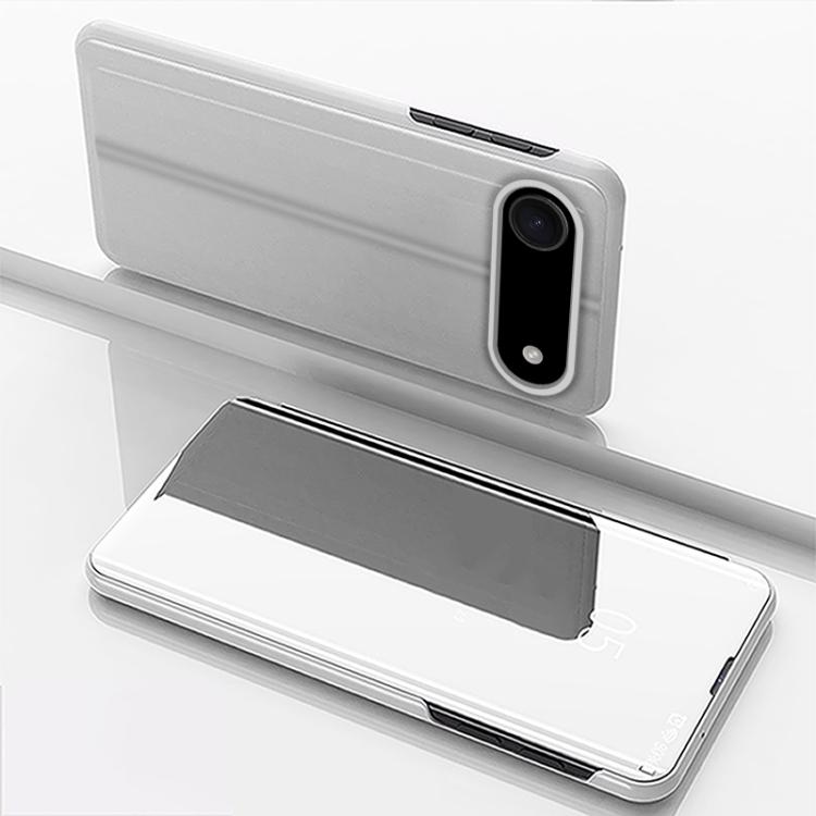 Plated Mirror Horizontal Flip Leather Phone Case with Holder