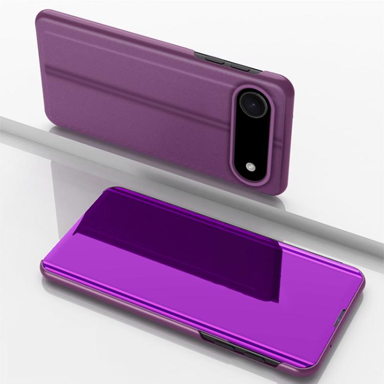 Plated Mirror Horizontal Flip Leather Phone Case with Holder, For iPhone 17, For iPhone Air, For iPhone 16 Pro Max
