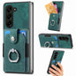 Retro Skin-feel Ring Multi-card Wallet Phone Case