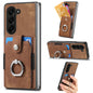 Retro Skin-feel Ring Multi-card Wallet Phone Case