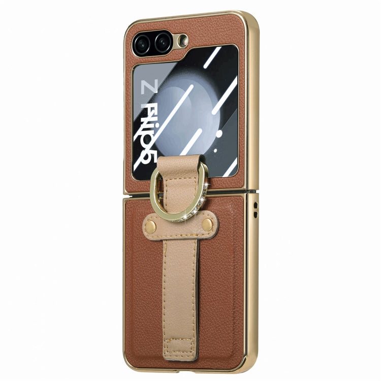 Brilliant Plating PC Back Screen Integrated Ring Phone Case