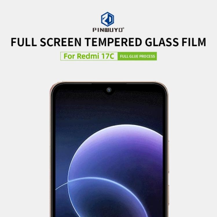 PINWUYO 9H 2.5D Full Screen Tempered Glass Film, For Redmi 17C 5G, For Redmi Note 17 Pro Max Global 163.5mm, For Redmi Note 17 4G / 5G Global 169.7mm, For Redmi 17 4G / 5G Global 170mm, For Redmi Note 15 Pro Global 163.6mm, For Xiaomi 17 / 17 Pro Unloc...