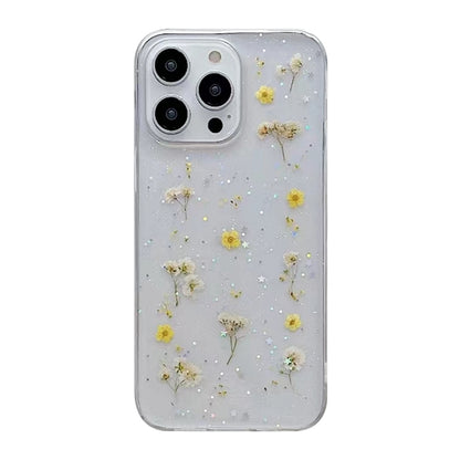 Gypsophila Flowers Pattern TPU Protective Phone Case, For iPhone 17e / 16e, For iPhone 16 Pro Max, For iPhone 16 Pro, For iPhone 16 Plus, For iPhone 16, For iPhone 15 Pro Max