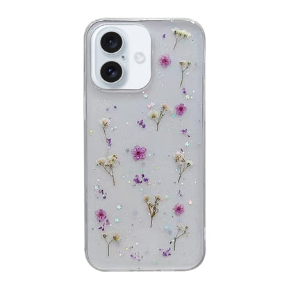 Gypsophila Flowers Pattern TPU Protective Phone Case, For iPhone 17e / 16e, For iPhone 16 Pro Max, For iPhone 16 Pro, For iPhone 16 Plus, For iPhone 16, For iPhone 15 Pro Max
