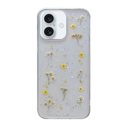 Gypsophila Flowers Pattern TPU Protective Phone Case, For iPhone 17e / 16e, For iPhone 16 Pro Max, For iPhone 16 Pro, For iPhone 16 Plus, For iPhone 16, For iPhone 15 Pro Max