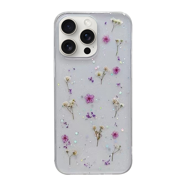 Gypsophila Flowers Pattern TPU Protective Phone Case, For iPhone 17e / 16e, For iPhone 16 Pro Max, For iPhone 16 Pro, For iPhone 16 Plus, For iPhone 16, For iPhone 15 Pro Max
