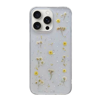 Gypsophila Flowers Pattern TPU Protective Phone Case, For iPhone 17e / 16e, For iPhone 16 Pro Max, For iPhone 16 Pro, For iPhone 16 Plus, For iPhone 16, For iPhone 15 Pro Max