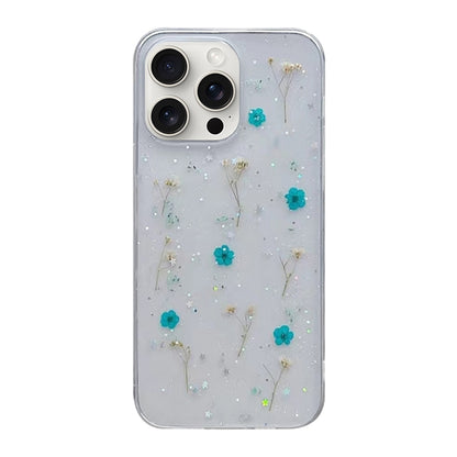 Gypsophila Flowers Pattern TPU Protective Phone Case, For iPhone 17e / 16e, For iPhone 16 Pro Max, For iPhone 16 Pro, For iPhone 16 Plus, For iPhone 16, For iPhone 15 Pro Max