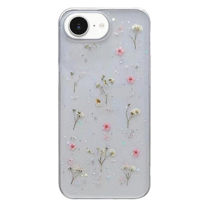 Gypsophila Flowers Pattern TPU Protective Phone Case, For iPhone 17e / 16e, For iPhone 16 Pro Max, For iPhone 16 Pro, For iPhone 16 Plus, For iPhone 16, For iPhone 15 Pro Max