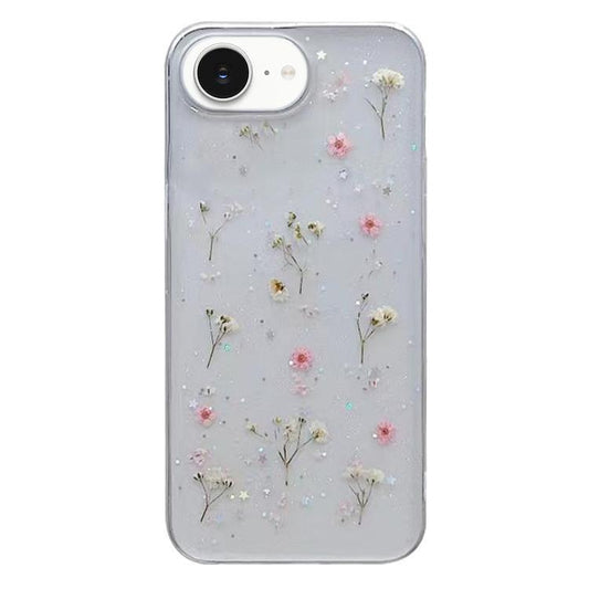 Gypsophila Flowers Pattern TPU Protective Phone Case, For iPhone 17e / 16e, For iPhone 16 Pro Max, For iPhone 16 Pro, For iPhone 16 Plus, For iPhone 16, For iPhone 15 Pro Max