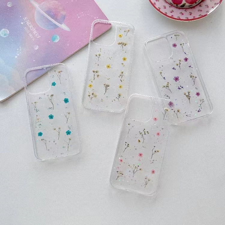 Gypsophila Flowers Pattern TPU Protective Phone Case, For iPhone 15 Pro, For iPhone 15 Plus, For iPhone 15
